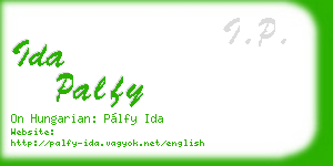 ida palfy business card